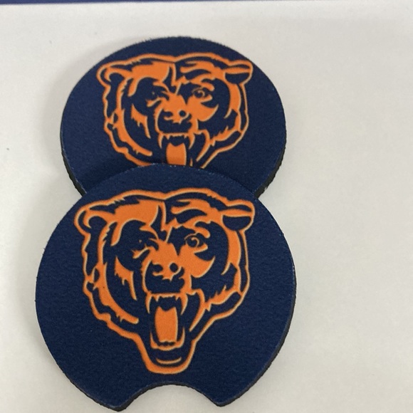 Chicago Bears License Plate With Cup Holder Inserts - Picture 4 of 4
